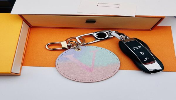 

luxury maxi dog key chain circle buckle lovers car keychain designer handmade leather design keychains men women bag pendant acces8069528, Silver