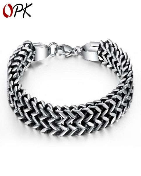 

titanium steel mens bracelet foreign trade vintage doublelayer scale bracelet power style personalized trendy men student jew3123767, Golden;silver