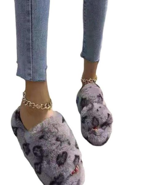 

winter indoor fur slippers house full furry soft fluffy plush platform flats heel non slip luxury designer shoes casual ladies6985014, Black