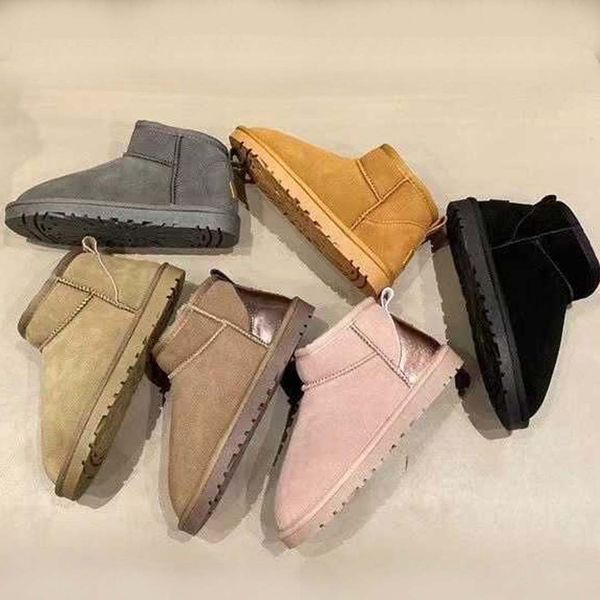 

ultra mini platform boot designer booties woman winter ankle australia snow bo thick bottom real leather warm fluffy booties with