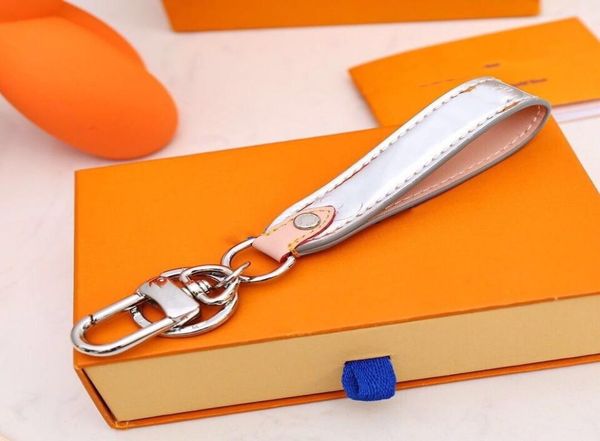 

high qualtiy leather brand designer keychain fashion 2 styles purse pendant car chain charm bag keyring trinket gifts accessories 3279662, Silver