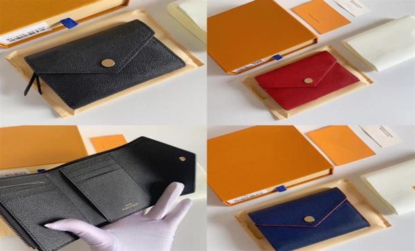 

cowhide emboss victorine fold short wallets coin purse designer luxury clutch bags women lady fashion passport card ho5492379, Red;black