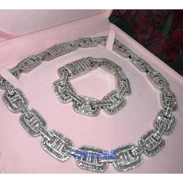 

unique gold plated 18k cuban link chain hiphop men necklace, Silver