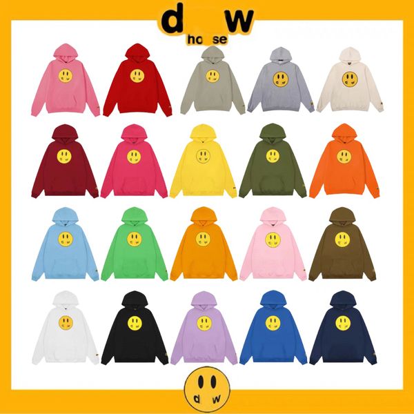 

designer hoodie letter printed smiling face pullover couple hooded pullover autumn winter hoodie long sleeve street sweater, Black