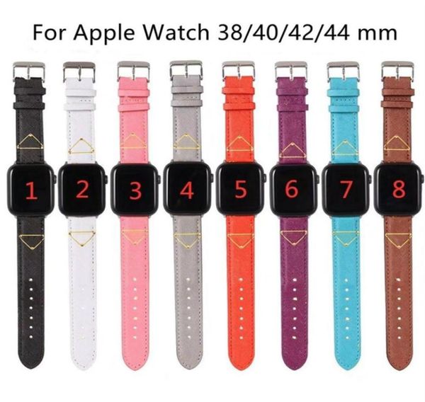 

designer watchbands strap for watch band 42mm 38mm 40mm 44mm iwatch 5 4 3 2 bands luxury leather smart straps watchband whole262j1126492, Black;brown
