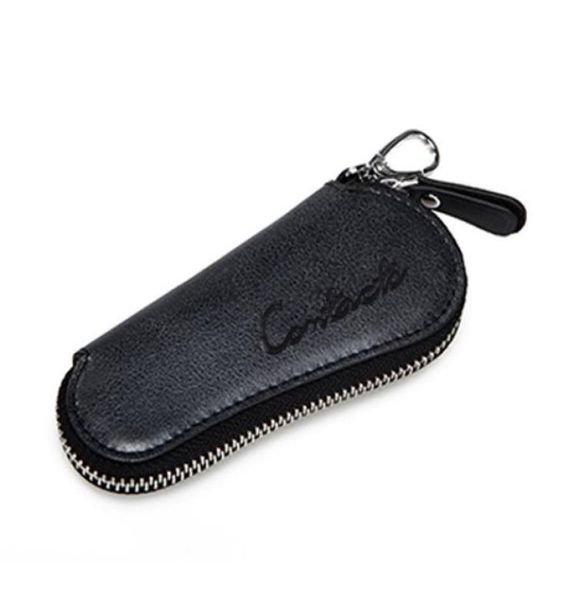 

men genuine cow leather bag car key wallets fashion women housekeeper holders carteira keychain zipper key case pouch 1004e9421198, Red;blue