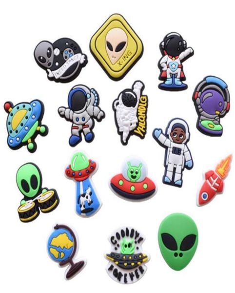 

wholesale alien pvc shoe charms garden shoe flower button buckle fit bracelet wristband decoration gift8806651, White;pink