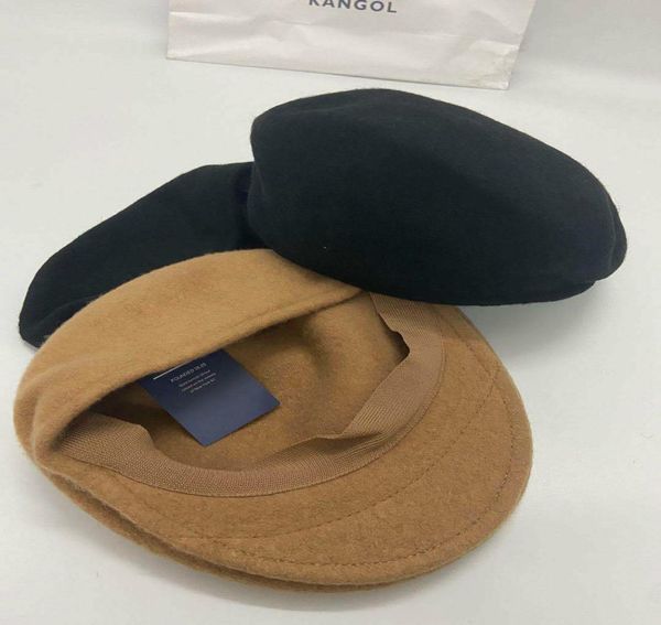 

kangaroo beret hat mens kange embroidery animal winter fall velvet woolen beret wool street trend allmatch7324565, Blue;gray
