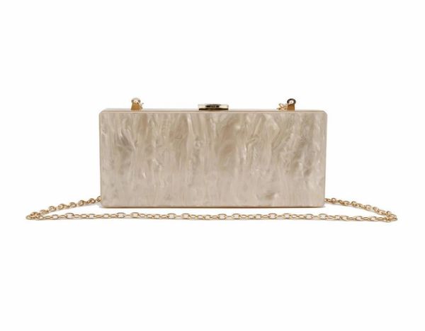 

lady bag pearlescent small square acrylic dinner banquet oneshoulder diagonal chain bags3529758