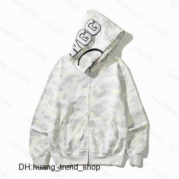 

bape mens hoodies designer hoodie shark luminous bathing ape sweatshirts letters camo hoody oversized cotton zip sweaters hoodys embroidered, Black