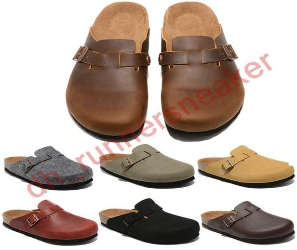

new arrival designer boston summer cork flat slippers fashion designs leather favourite beach sandals casual shoes s for women7897509, Black