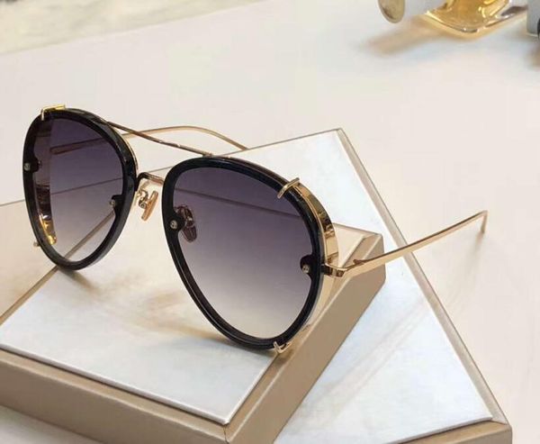 

luxurylinda farrow lf731 pilot sunglasses gold designer sun glasses uv400 lens new with box8852473, White;black