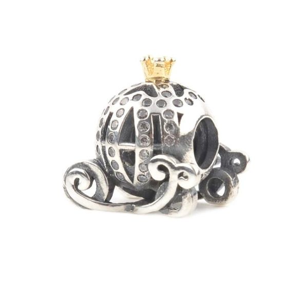 

new fashion diy unique silver jewelry crown shape bead charm stone beads fit for european bracelet necklaces chain christmas gifts4184623, Black