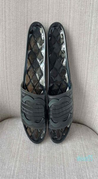 

leisure vacation swimming beach slippers camellia jelly sandals transparent soft womens shoes size 3542 20224412366, Black