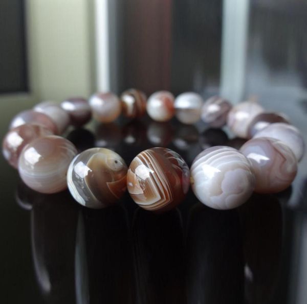 

mg1133 new natural botna agate bead bracelet for men 12mm beads energy bracelet9007143, Black