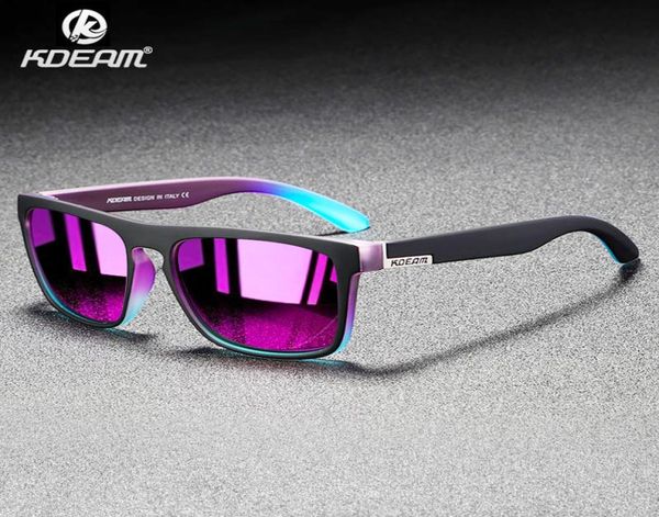 

2020 new kdeam mirror polarized sunglasses men ultralight glasses frame square sport sun glasses male uv400 travel goggles mi16 y24214689, White;black