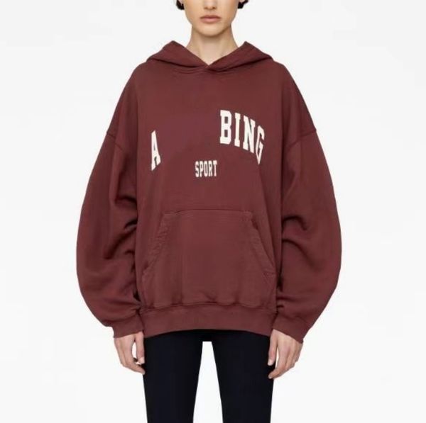 

Women designer harvey hoodies cotton loose hooded sweater print wine color new sweatshirt, Stripe tees