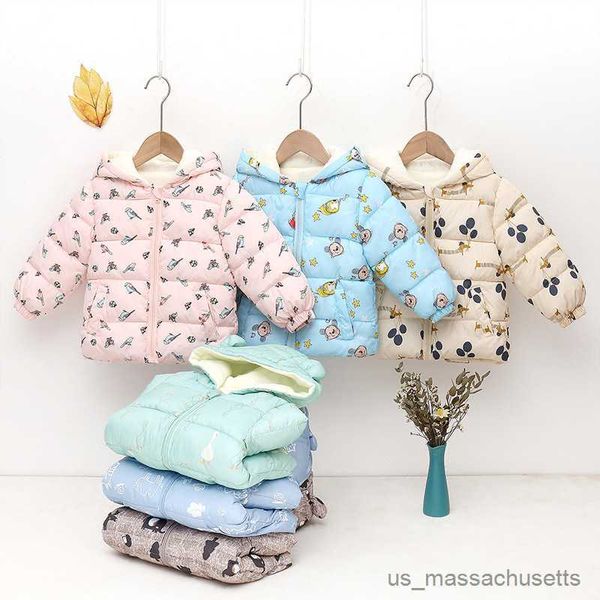 

down coat new winter baby boys girls jackets infants thick coats warm hooded down parkas children outerwear kids jackets r230905, Blue;gray