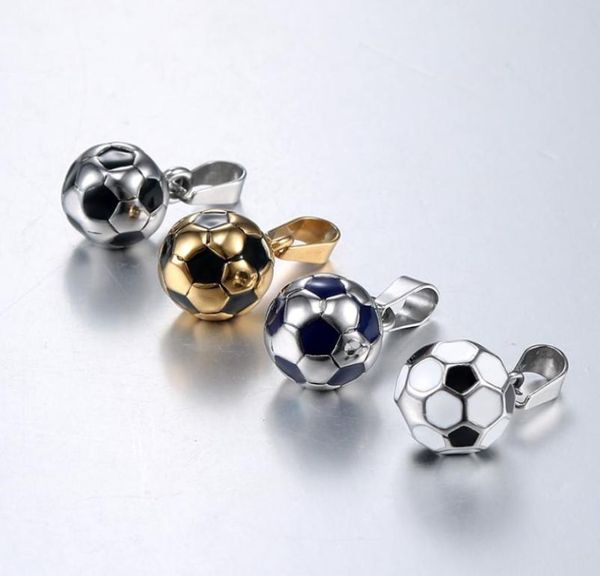 

lujoyce trendy football link chain soccer charm necklace pendant gold color sport ball jewelry men boy children gift pendant neckl6949874, Silver