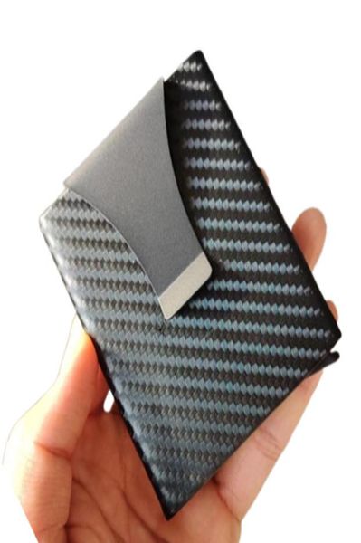 

card holders buisness holder carbon fiber metal wallet automatic case designer up rfid cardholder6483001, Brown;gray