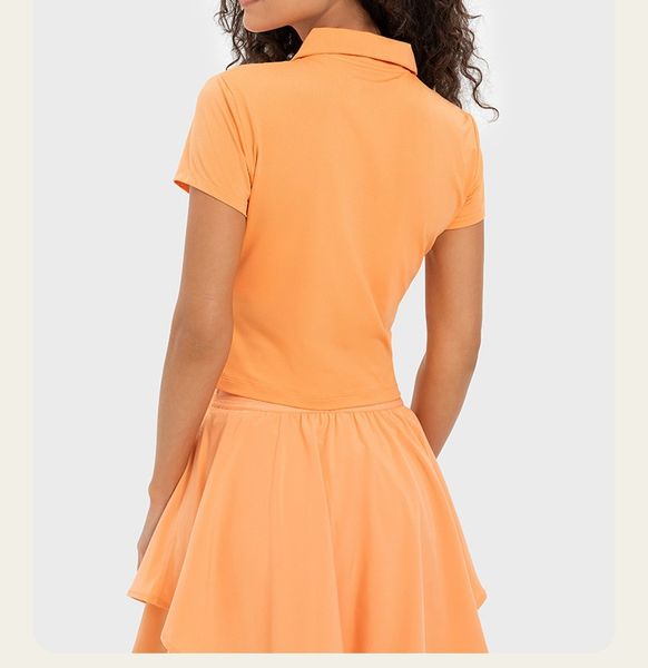 

lu sports short-sleeved women's lightweight quick-drying outdoor tennis polo shirt #1120