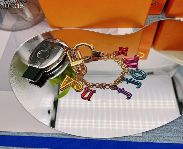 

europe and america long chain color key chain belt original box1328619, Silver