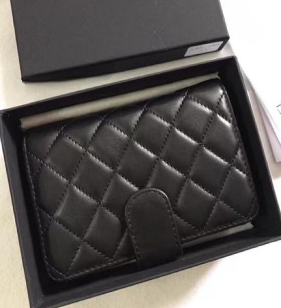 

designer wallet handbag designer black purse caviar classic quilted bag fashion leather purses clutch bags woman pocket 0rganizer 6137678, Red;black