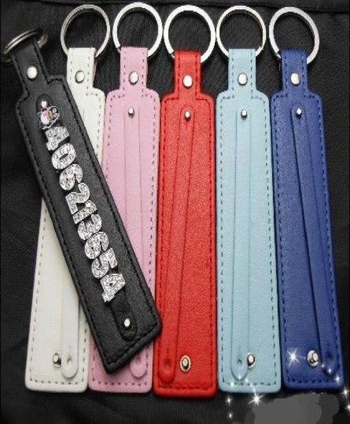 

50pcs pu leather key chain fit for 8mm side letters and slide charms3647158, Silver