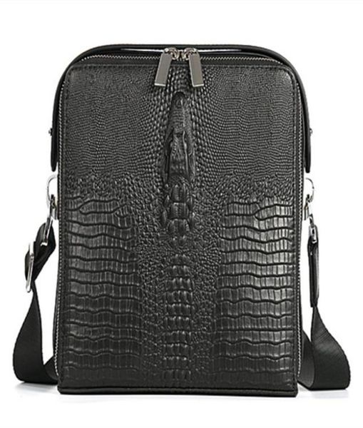

kundui man vertical genuine leather crocodile bag men messenger briefcase business designer shoulder bags leisure han8009469