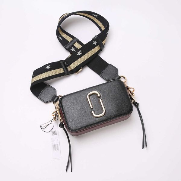 

luxury bag mj mj shoulder fashion cowhide wide strap leather small square women's crossbody camera handbags