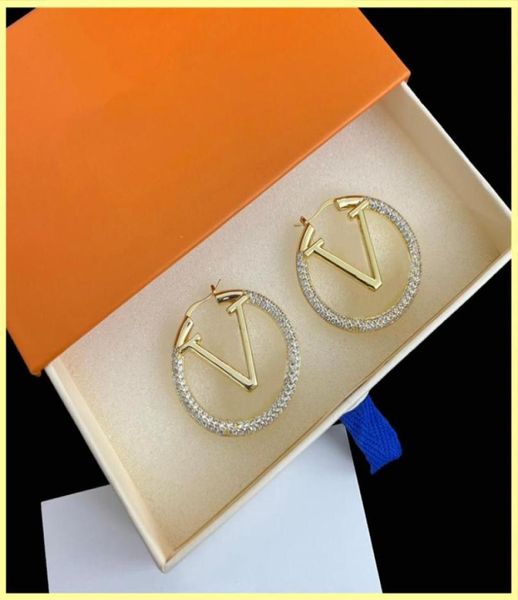 

women gold earring fashion womens jewelry luxurys designers hoop earrings studs dimond letters l earrings with box new 21120602r719811132, Golden;silver
