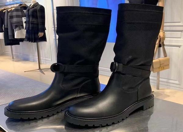 

luxury women designer martin boots evel fashion desert boot round toe flat heel boots autumn and winter snow boot size 3540 2143814, Black