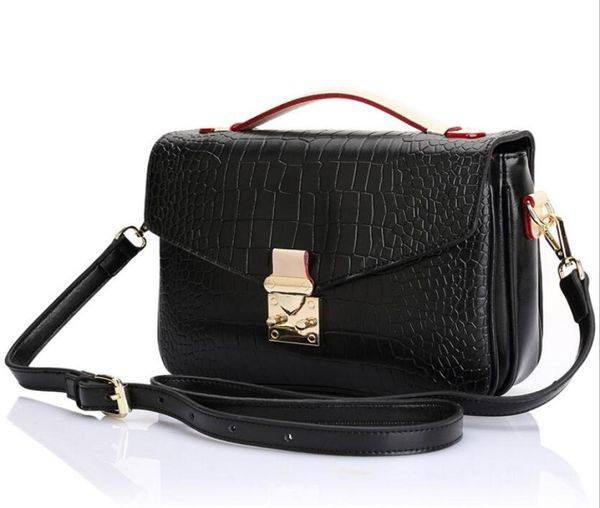 

2021 high black crossbody messenger bags quality women039s handbag leather metis shoulder embossed pochette genuine bag lcjqc5718349, Red;black