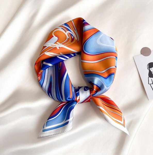 

fashion thin style luxury twill silk scarf silk fashion ladies headband scarf6340381, Blue;gray