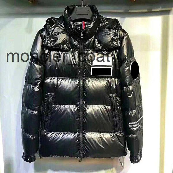 

designer mens down jacket france brand coat hooded outerwear waterproof women windbreaker thick clothing casual 2color, Black