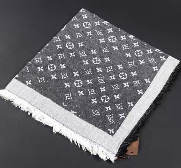 

scarf trendy letter jacquard square large scarves double side color scarves designer women cashmere wrap size 18070cm l158063725, Blue;gray