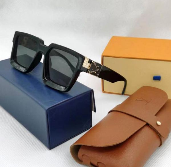 

2022 new fashion men039s sunglasses designer square eyeglass frame luxury men women millionaire sunglasses2058125, White;black