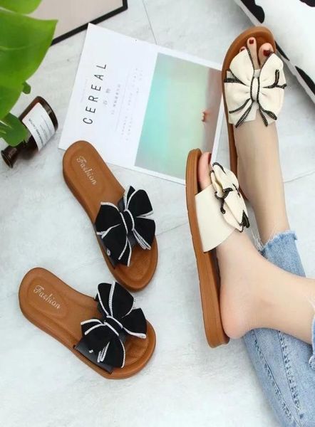 

women039s summer casual slippers korean fashion flat bottomed beach women039s sandals9634879, Black