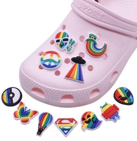 

wholesale candy colors shoe accessories diy decoration buckle garden shoes charms brithday gift6288406, White;pink