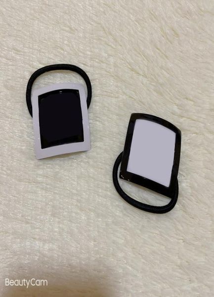 

45cm fashion black and white acrylic square rubber bands head rope hairpin for ladies favorite headdress jewelry accessories vip 9525055, Pink