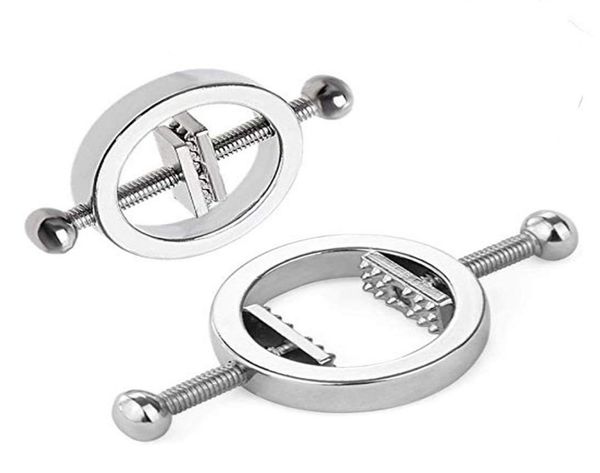 

1pair nipple clamps breast clips nipples ring erotic slave restraints toys for couple games3818772, Silver
