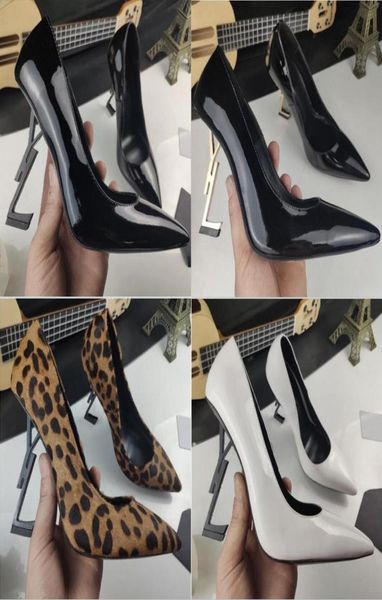 

original box women designer dress shoes high heels womens luxurys patent leather pumps lady wedding shoes 8 10cm heel4363858, Black