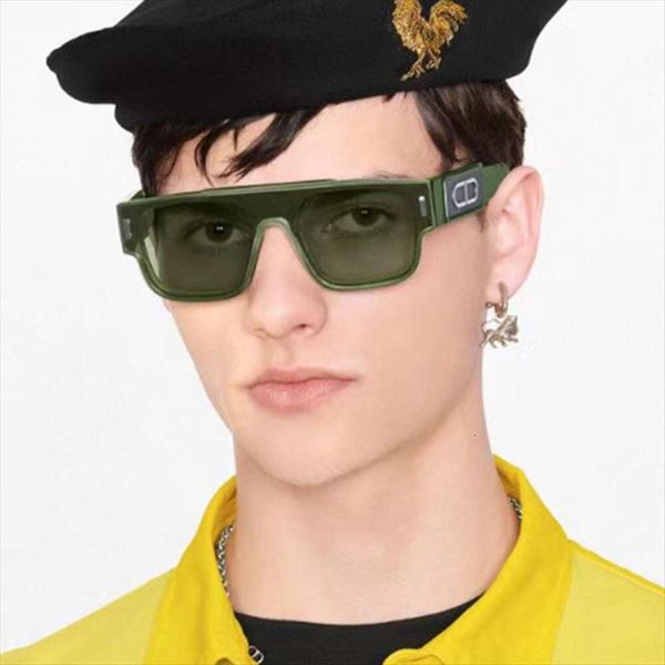 

green square sunglasses fashion catwalk reductive street s concave style, White;black