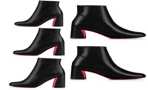 

23s woman boot black leathersuede women ankle boots luxury designer shoe turela 55mm85mm calfskin leathers block heel8027592