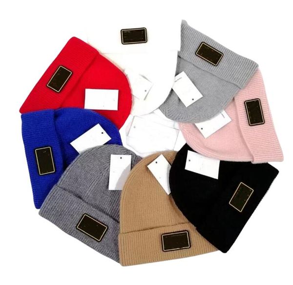 

beanie winter hats for women men chunky embroidered letter designer skull cap knitted wool hip hop hat gift
