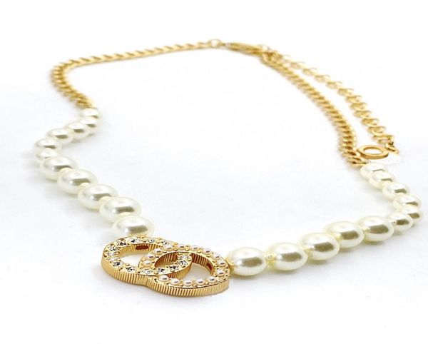 

valentine039s day gifts fashion letters pearl necklace0123481880, Silver
