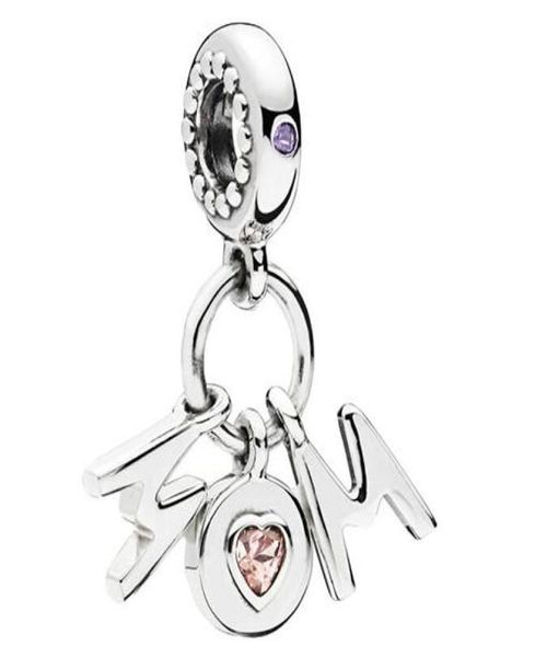 

perfect mom dangle cz charm pendant fit for bracelet bead charms7964634, Black
