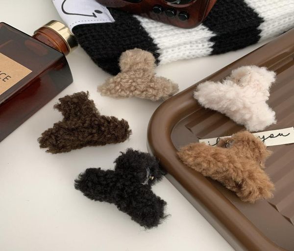

hair clips & barrettes korean selling winter cute 4.5cm small plush fashion faux fur plastlic mini clip hair accessories7706202, Golden;silver
