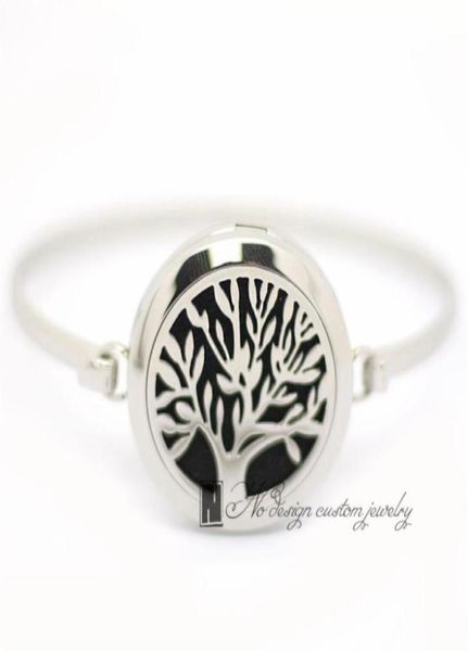 

2016 new tree of life aromatherapy bracelet 316l ssteel essential oils diffuser locket bangle 70390398039039wrist 95266693028107, Golden;silver