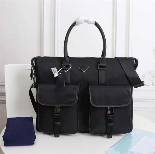 

men039s black nylon designer waterproof briefcase lapbag large capacity casual simple office handbag9533428